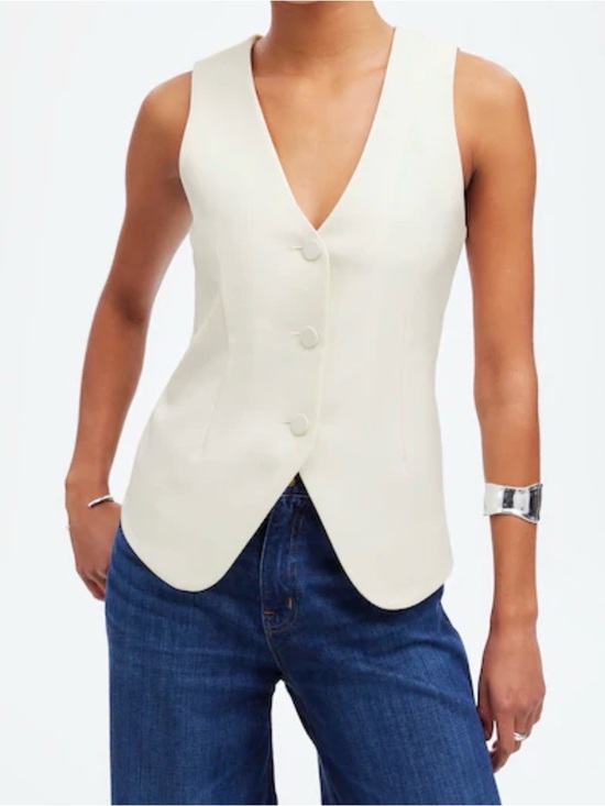 Madewell Tops - Madewell Cream Button Front Vest